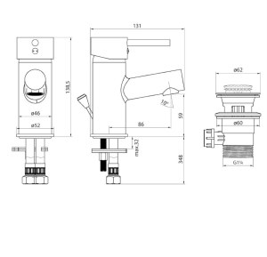 DESTOCKAGE – AQUASU LEA – MITIGEUR LAVABO MADE IN GERMANY