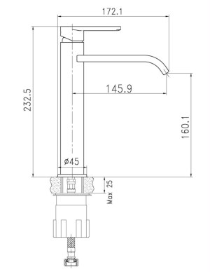 DESTOCKAGE – Mitigeur Lavabo AQUASU TURA-NN798518 GERMANY