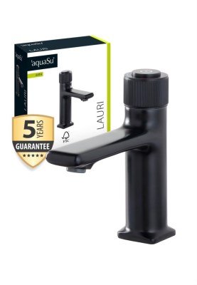 DESTOCKAGE – Mitigeur Lavabo AquaSu®️ Lauri 799195 / 799140 – Noir amp; Gris Foncé