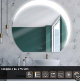 DESTOCKAGE – MIROIR LED MPGlass ECLIPSE II 80x90 cm | ANTIBUÉE | TACTILE