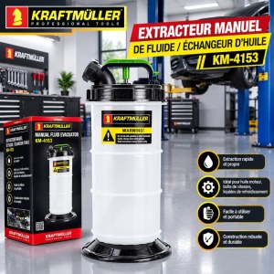 EXTRACTEUR MANUEL DE FLUIDE/ÉCHANGEUR D'HUILE KM-4153