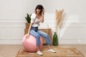 LOT DE SIEGE BALLON ERGONOMIQUE ROSE POUR LE BUREAU