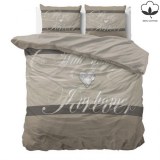 "With You" Gris Set 2/3 pcs Parure de Lit 100% Coton Housse de Couette+Taie d'Oreiller...