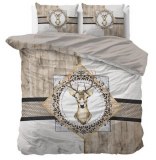"Wood Deer " Set 2/3 pcs Parure de Lit 100% Coton Housse de Couette+Taie d'Oreiller 140...
