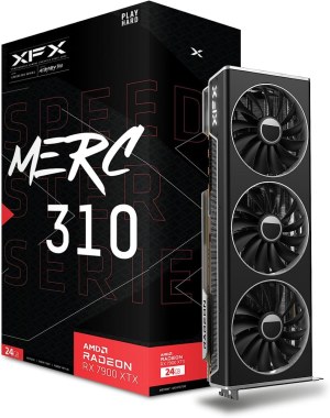 XFX Speedster MERC310 AMD Radeon RX 7900XTX Tarjeta gráfica para juegos negra con 24 GB...