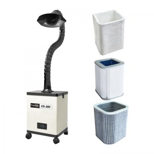 Extracteur de fumée de soudure /soudage, mobile 70W 180 m³/h, filtration 99,9% avec 3...