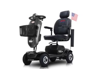 Xspracer Max Plus Grey 4 Wheels Outdoor Compact Mobility Scooter with 2pcs 20ah Lead Ac...