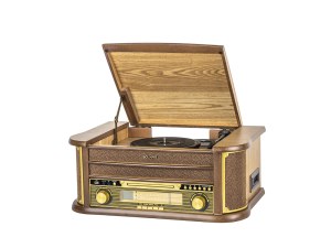 Platine Vinyle Bluetooth 5.0 - Tourne-Disque Multifonctions 5 W RMS, CD, Cassette, FM...