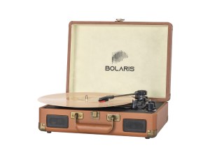 Platine Vinyle Bluetooth 5.0 - Tourne-Disque Portable 3 W RMS, 33/45/78 Tours et AUX-IN