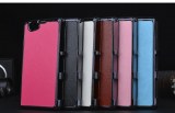 Lot de coques chromé en Cuir PU pour Sony Z1 Compact