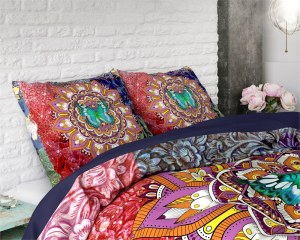 "Zack" Set 2/3 pcs Parure de Lit 100% Coton Housse de Couette+Taie d'Oreiller 140-200...