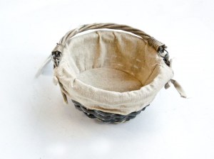 Corbeille osier / tissu