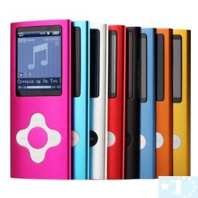 MusicTube 4 Gen MP3 Player-4GB- argent, rouge, noir