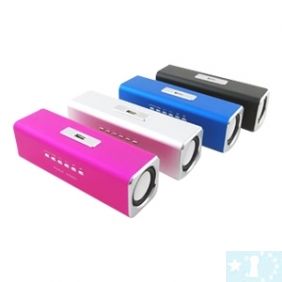 Mini lecteur de carte à la mode haut-parleur pour U-disque portable MP3- Bleu, noir