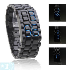 Montre LED Edition Cobra, Uni, Sans Cadran - Noire