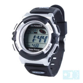 Solaire imperméable à l'eau el numérique montre-bracelet chronomètre automatique du sport