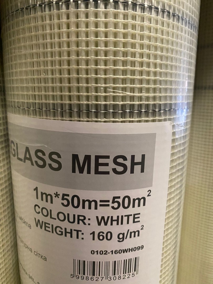 Toile de renfort, tissu de renfort en fibre de verre (160 g, 4x4 mm)